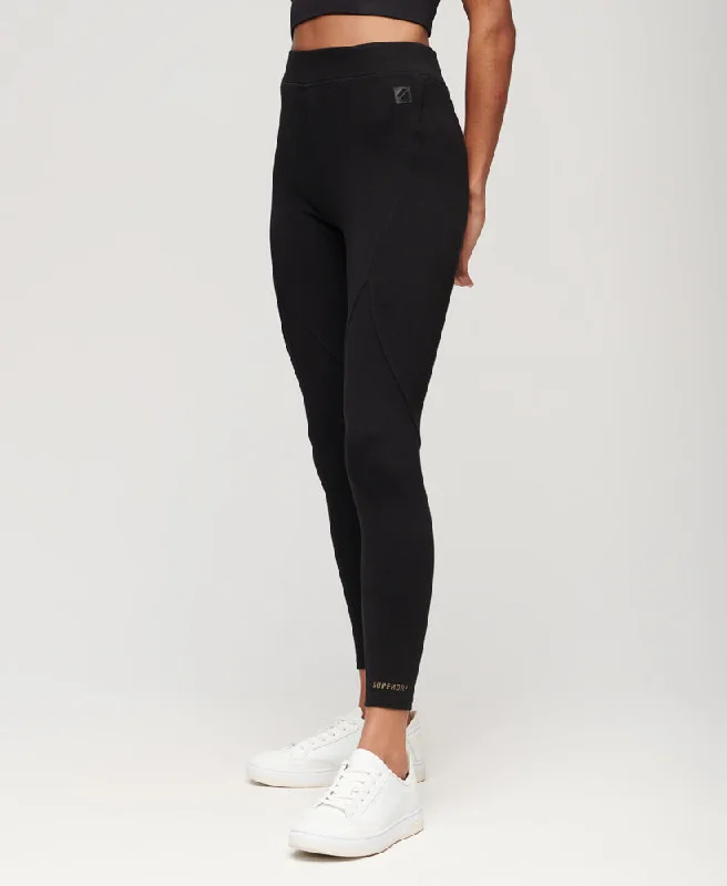 Elegant evening wear for special events   Code Tech High Waist Leggings | Black/Gold
