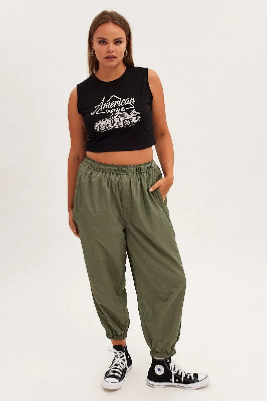 Women’s clothing that combines comfort and style Green Parachute Cargo Pants Mid Rise Women’s clothing that combines comfort and style Green Parachute Cargo Pants Mid Rise