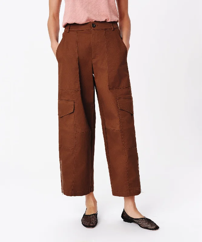 Fashionable, yet affordable women’s apparel   Cotton Twill Cargo Pant - Pecan Brown