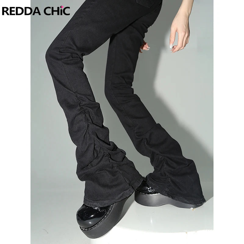 Affordable fashion that looks high-end Women's Ruffled Drawstring Fashion Designer Bootleg Pants Affordable fashion that looks high-end Women's Ruffled Drawstring Fashion Designer Bootleg Pants