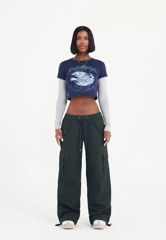 Versatile fashion for every type of woman Womens The Corps Cargo Trousers Pants - Green Versatile fashion for every type of woman Womens The Corps Cargo Trousers Pants - Green