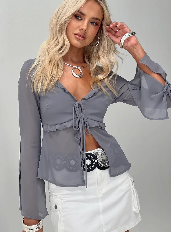 Look and feel your best in our women’s wear   Beech Long Sleeve Top Blue
