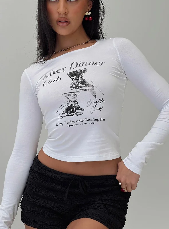 Versatile fashion for every type of woman   Poesia Long Sleeve Top White
