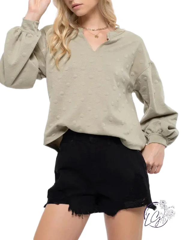 Confidence-boosting clothing for women   Swiss Dot Sweatshirt