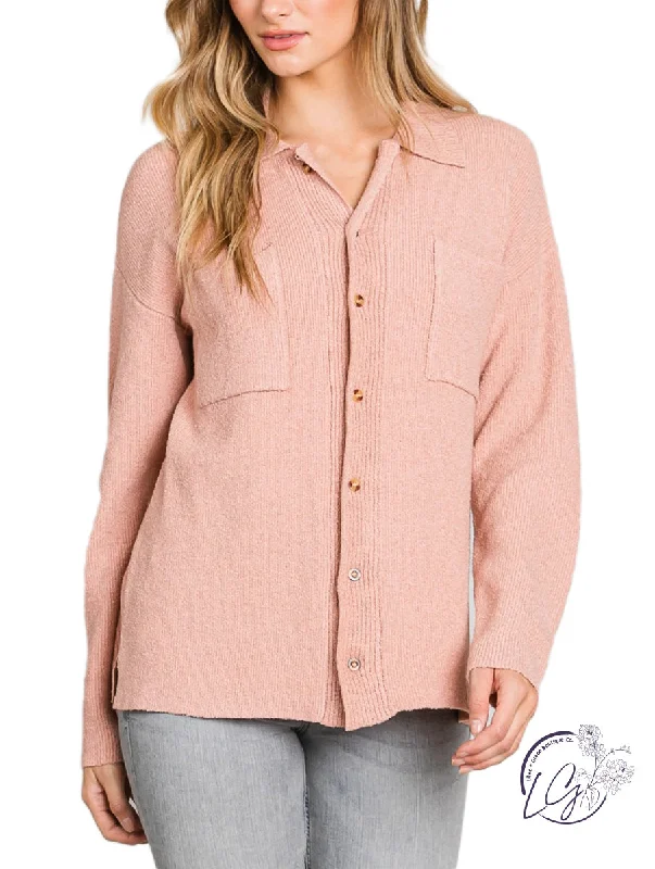 Sleek and sophisticated fashion for modern women   Buttoned Elegance Sweater