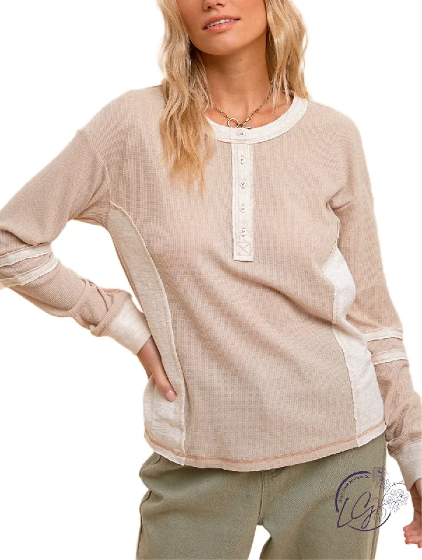 Luxurious fabrics and modern designs for women   Up River Thermal Henley Top